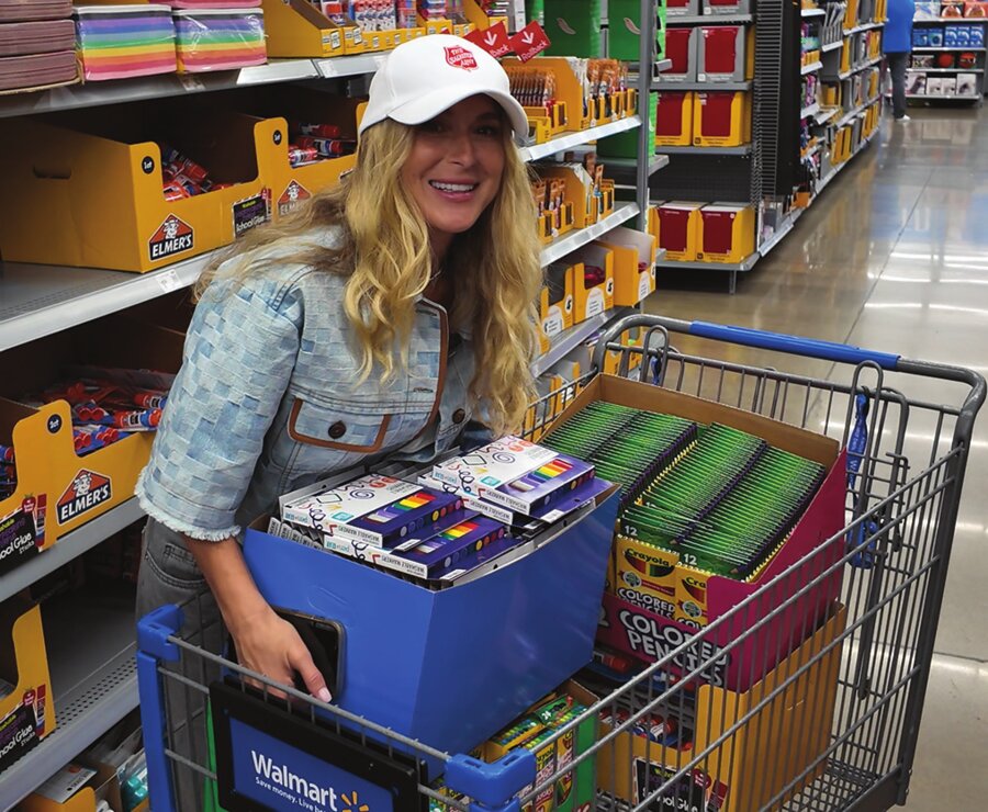 Alexa PenaVega shops for back-to-school supplies