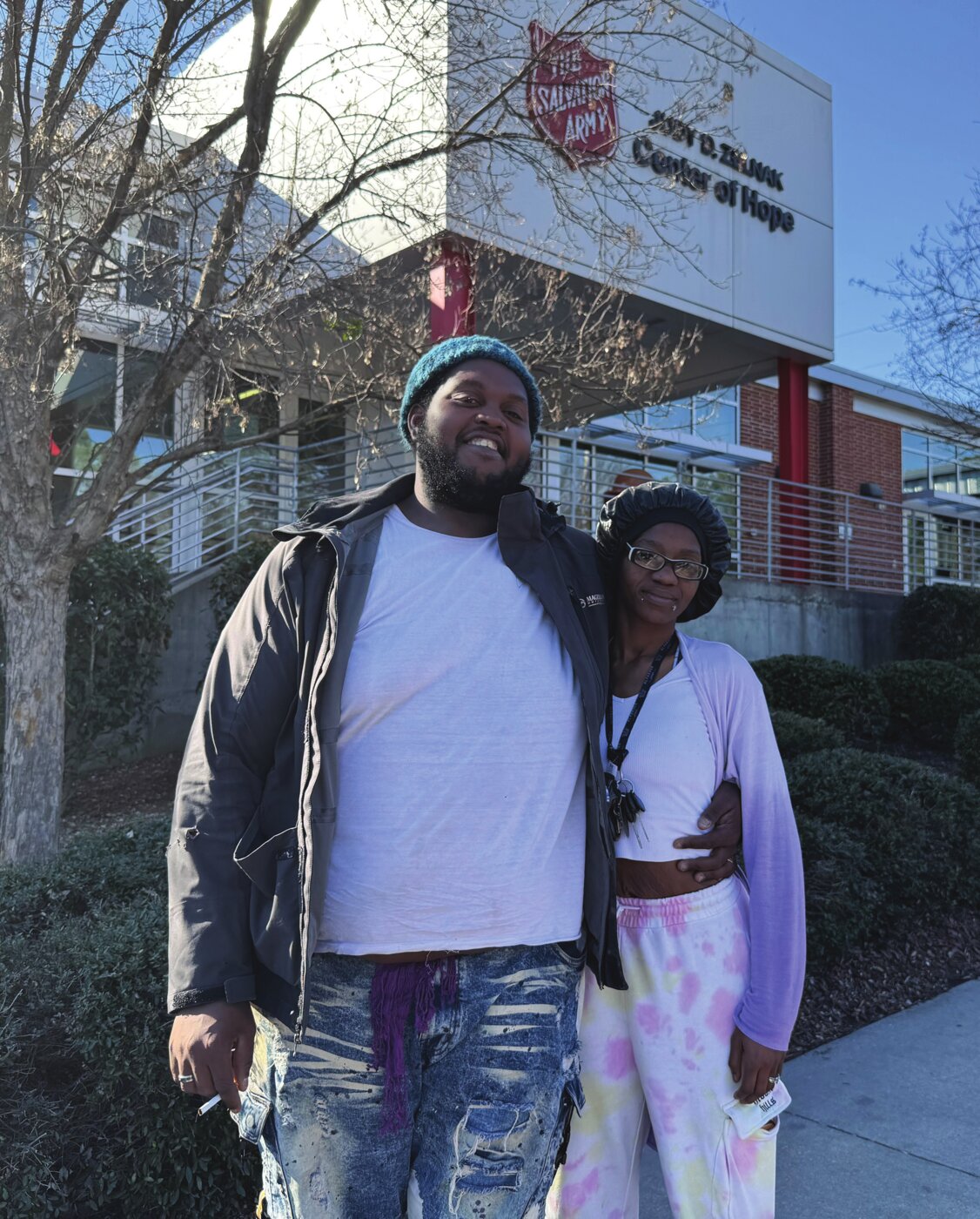 Elijah and Odessa Ragland outside The Salvation Army Center of Hope